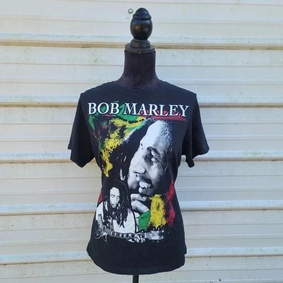 Bob Marley Shirt Unisex 1X Black Zion Rootswear Graphic Crew Neck Short Sleeve - Picture 1 of 7